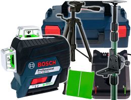 Laser GLL 3-80 CG BOSCH L-BOXX + statyw + tyczka TP 320