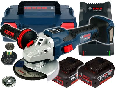 Szlifierka kątowa GWS 18V-15 SC BOSCH BITURBO 2x5,0Ah L-BOXX