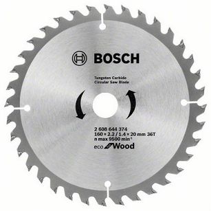 Tarcza pilarska 160/20mm Eco for Wood BOSCH (36 zębów)