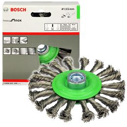 Szczotka druciana tarczowa 115mm BOSCH (gwint M14)