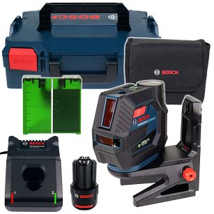 Laser krzyżowy GCL 12V-50-22 CG BOSCH + uchwyt RM20 + L-BOXX