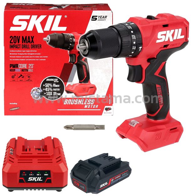 Wkrętarka z udarem 20V 55Nm 3021 SKIL 1x2,0Ah