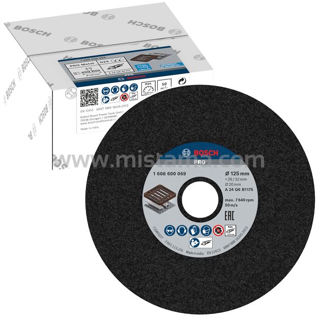 Tarcza do szlifierki prostej GGS do szlifowania metalu 125mm BOSCH PRO