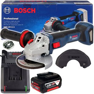Szlifierka kątowa z regulacją obrotów GWS 18V-11 S BOSCH 1x5,0Ah