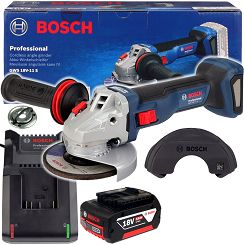 Szlifierka kątowa z regulacją obrotów GWS 18V-11 S BOSCH 1x5,0Ah