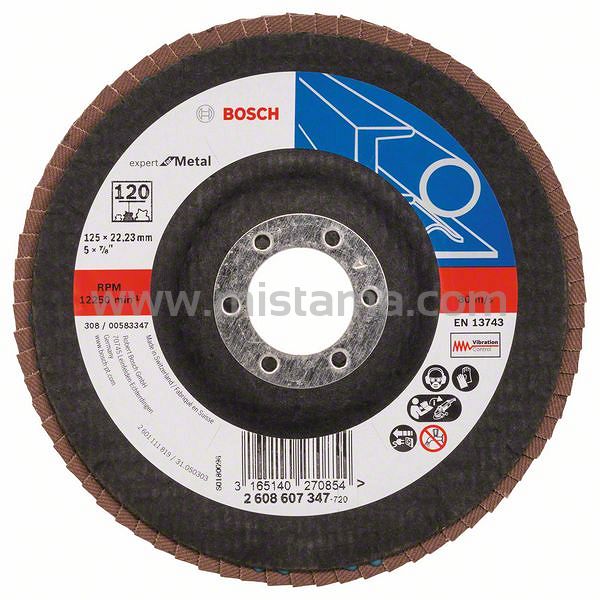 Tarcza listkowa X551 do metalu 125mm GR.120 BOSCH (wypukła)
