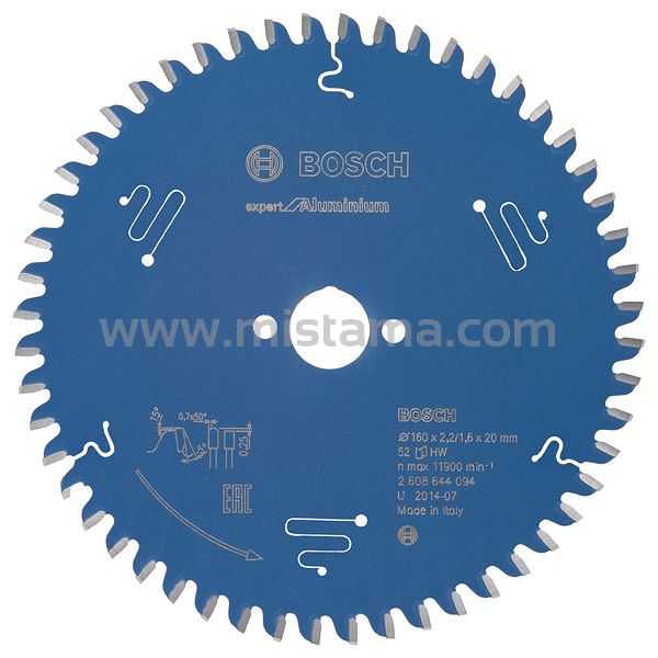 Tarcza pilarska 160/20mm Expert for Aluminium BOSCH (52 zęby)