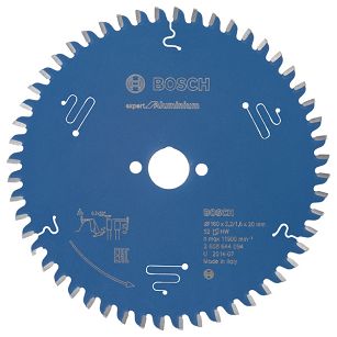 Tarcza pilarska 160/20mm Expert for Aluminium BOSCH (52 zęby)