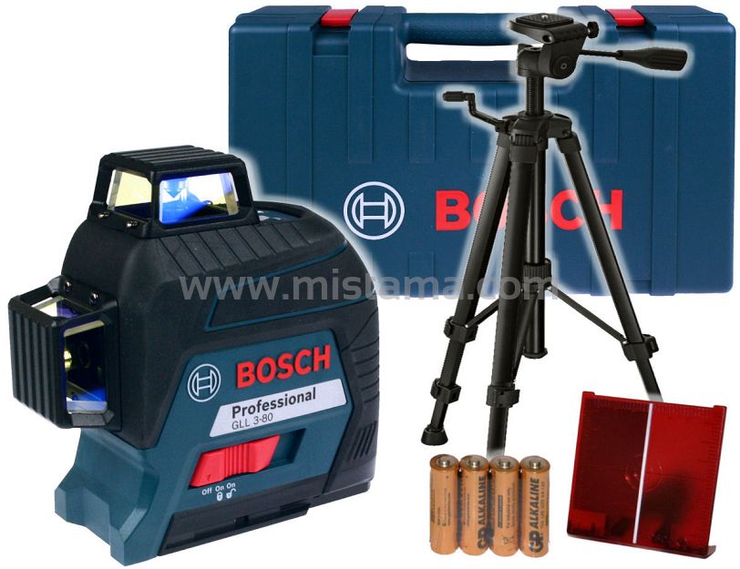 Laser krzyżowy GLL 3-80 BOSCH + statyw