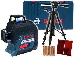Laser krzyżowy GLL 3-80 BOSCH + statyw