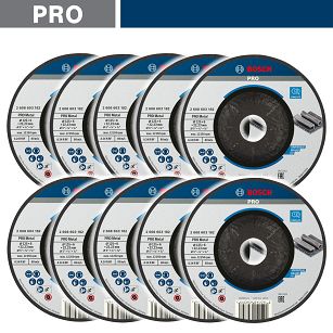 Zestaw 10 tarcz korundowych 125/6,0mm BOSCH (do szlifowania stali)