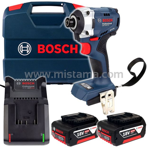 Klucz udarowy 18V 215 Nm GDR 18V-215 BOSCH 2x5,0Ah + walizka