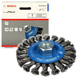 Szczotka druciana tarczowa 115mm BOSCH (gwint M14)
