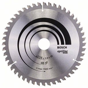 Tarcza pilarska 216/30mm Optiline Wood BOSCH (48 zębów)