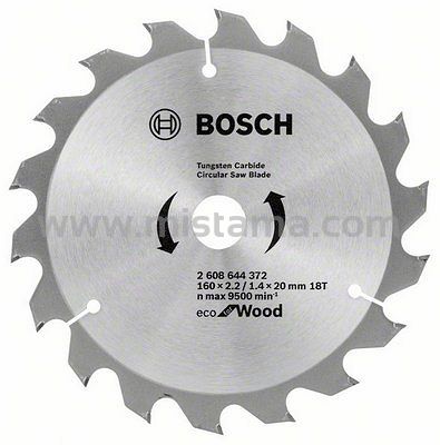 Tarcza pilarska 160/20mm Eco for Wood BOSCH (18 zębów)