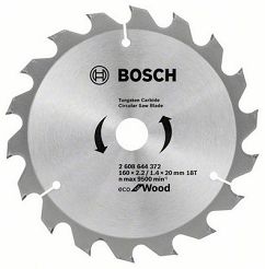 Tarcza pilarska 160/20mm Eco for Wood BOSCH (18 zębów)