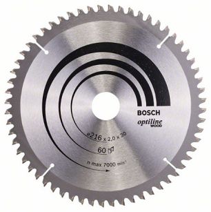Tarcza pilarska 216/30mm Optiline Wood BOSCH (60 zębów)