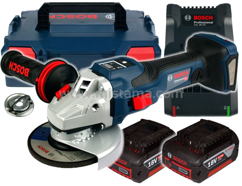 Szlifierka kątowa GWS 18V-15 SC BOSCH BITURBO 2x4,0Ah L-BOXX