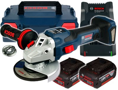 Szlifierka kątowa GWS 18V-15 SC BOSCH BITURBO 2x4,0Ah L-BOXX