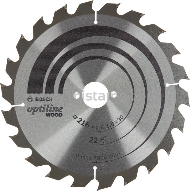 Tarcza pilarska 216/30mm Optiline Wood BOSCH (22 zęby)