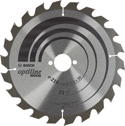 Tarcza pilarska 216/30mm Optiline Wood BOSCH (22 zęby)