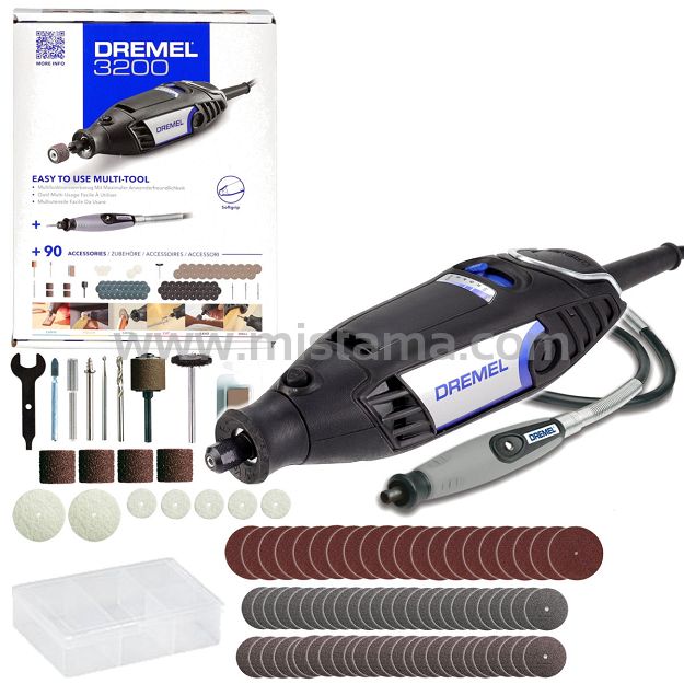 Szlifierka 3200 DREMEL + 90 akcesoriów + wałek giętki