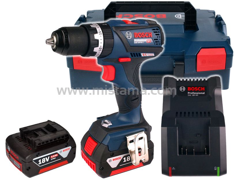 Wkrętarka z udarem GSB 18V-60 C BOSCH 2x5,0Ah L-BOXX