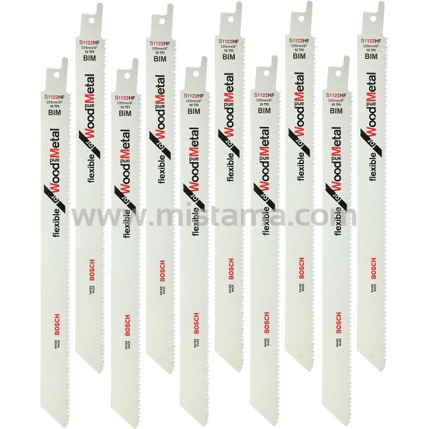 Zestaw 10 brzeszczotów do drewna i metalu S 1122 HF BOSCH