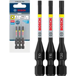 Klinga bit TORX 55 mm IMPACT BOSCH PRO zestaw 3 szt.