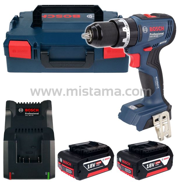 Wkrętarka z udarem 65Nm GSB 18V-65 BOSCH L-BOXX 2x4,0Ah