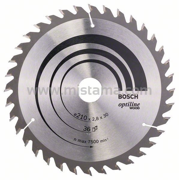 Tarcza pilarska 210/30mm Optiline Wood BOSCH (36 zębów)