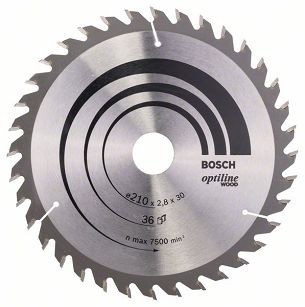 Tarcza pilarska 210/30mm Optiline Wood BOSCH (36 zębów)