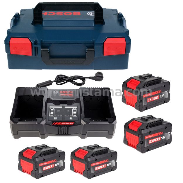 Zestaw 4x akumulator EXBA 18V LI-ION + ładowarka EXAL 18V2-320 BOSCH EXPERT