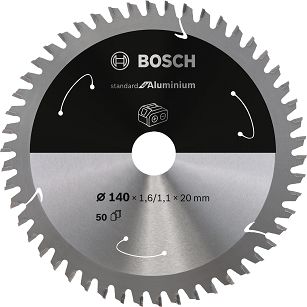 Tarcza pilarska 140/20mm Standard for Aluminium BOSCH (50 zębów) do pilarek aku