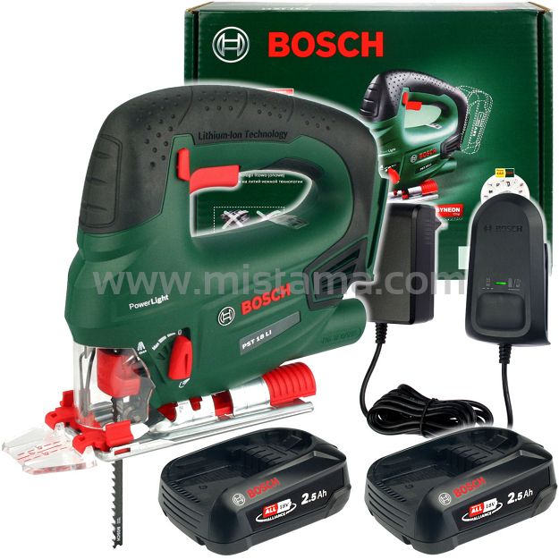 Wyrzynarka akumulatorowa PST 18 LI BOSCH 2x2,5Ah