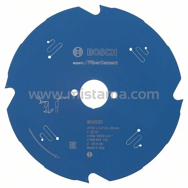 Tarcza pilarska 190/30mm Fiber Cement (4 zęby) BOSCH EXPERT