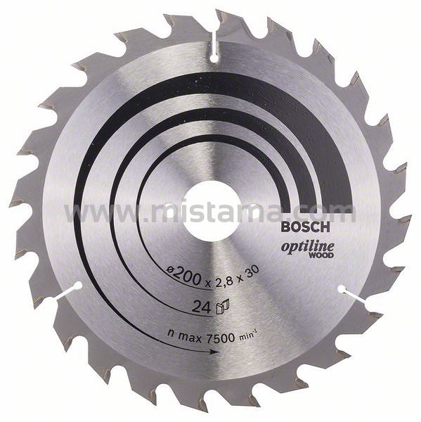 Tarcza pilarska 200/30mm Optiline Wood BOSCH (24 zęby)