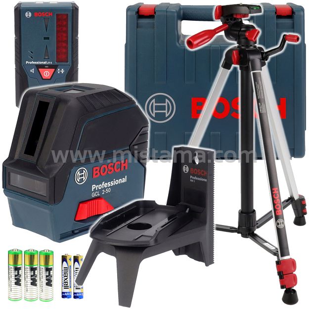 Laser GCL 2-50 BOSCH + odbiornik LR6 + uchwyt RM1 + statyw TT 150 + walizka