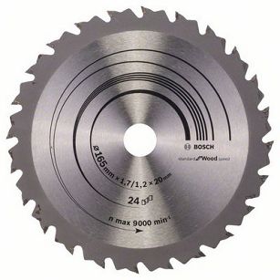 Tarcza pilarska 165/20mm Speedline Wood BOSCH (24 zęby)