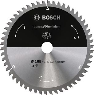 Tarcza pilarska 165/20mm Standard for Aluminium BOSCH (54 zęby) do pilarek aku