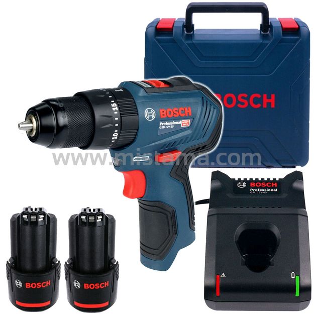 Wkrętarka udarowa GSB 12V-30 BOSCH 2x2,0Ah + walizka