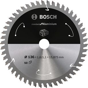 Tarcza pilarska 136/15,875mm Standard for Aluminium BOSCH (50 zębów) do pilarek aku