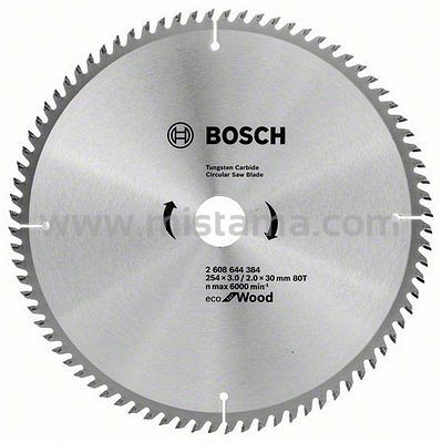 Tarcza pilarska 254/30mm Eco for Wood BOSCH (80 zębów)