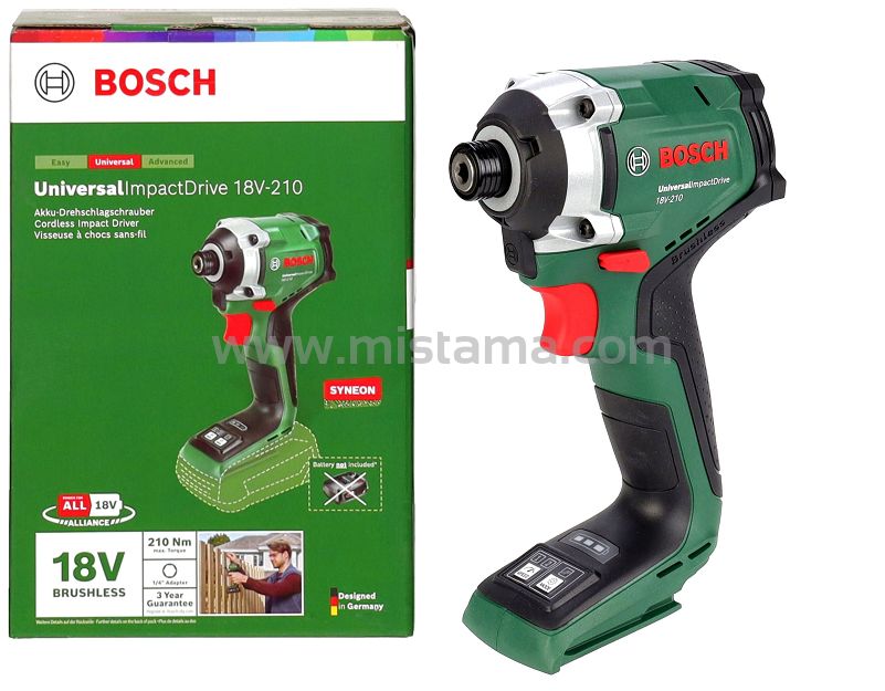Zakrętarka udarowa 210 Nm UniversalImpactDrive 18V-210 BOSCH (korpus)