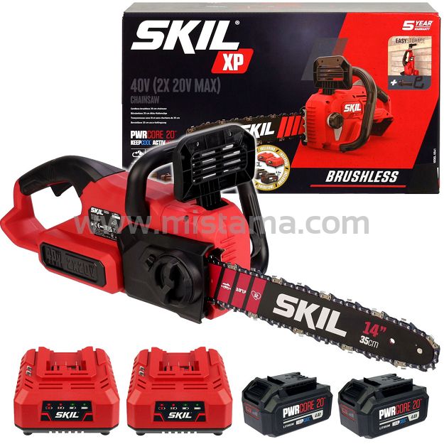 Akumulatorowa piła łańcuchowa 35cm 2x20V 0541 SKIL 2x4,0Ah