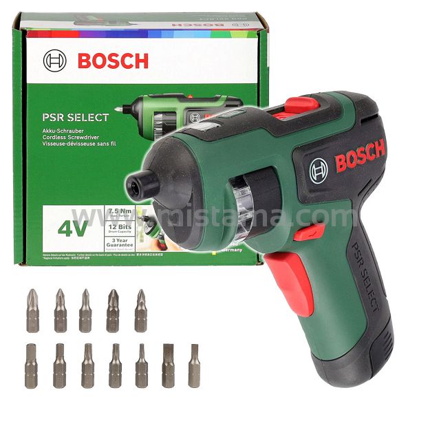 Wkrętarka 3,6V PSR SELECT BOSCH + 12 BITÓW
