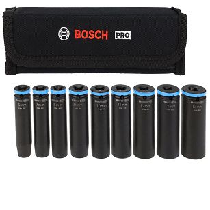Zestaw 9 nasadek udarowych 6-14 mm 1/4" Pro Impact Socket deep Set BOSCH