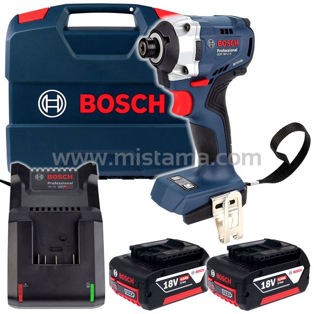 Klucz udarowy 18V 215 Nm GDR 18V-215 BOSCH 2x4,0Ah + walizka
