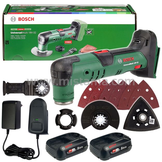 Narzędzie wielofunkcyjne UniversalMulti 18V-32 BOSCH 2x2,5Ah