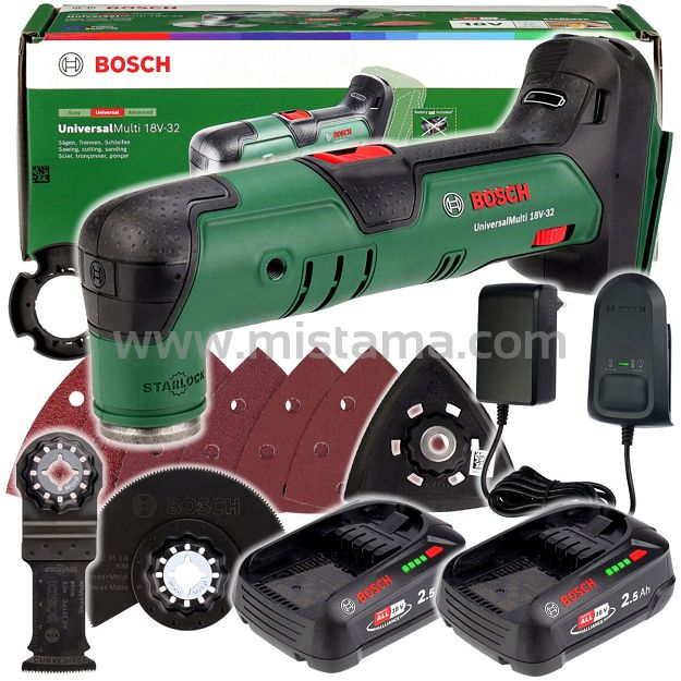 Narzędzie wielofunkcyjne UniversalMulti 18V-32 BOSCH 2x2,5Ah